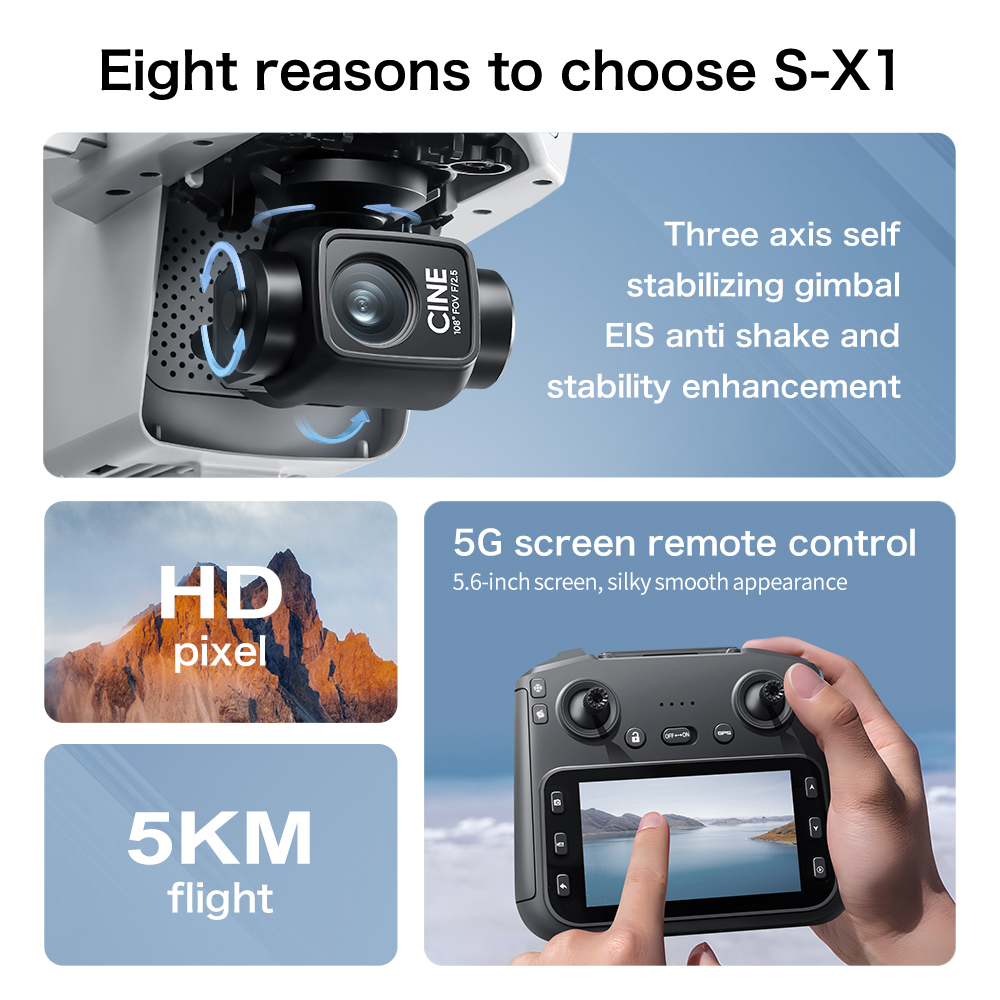 S-X1 MAX GPS Drone con cardán  - Drone Gps Mount reseña y precio