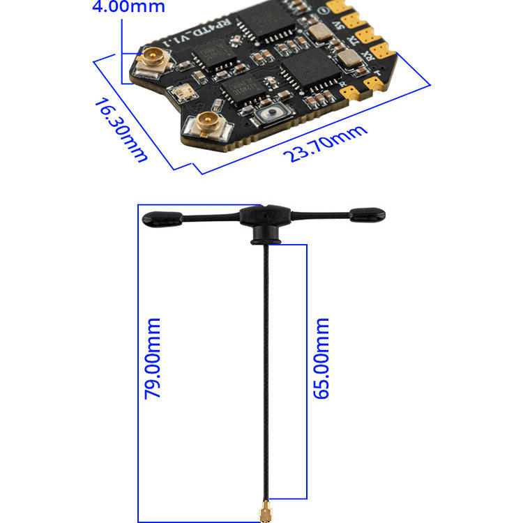 Receptor RadioMaster RP4TD Exp - Drone Battery Strap reseña y precio